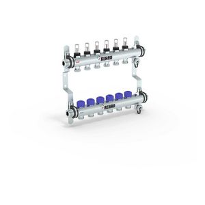 Verdeler HKV-D 6-groeps Easyflow RVS MFI min/max incl. debietmeters