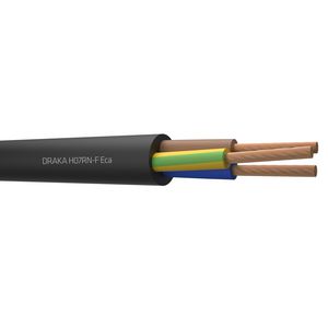 Haspel a 1000m. DRAKAFLEX neopreen kabel H07RN-F Eca bk# 3G1mm² (geel/groen-blauw-bruin)