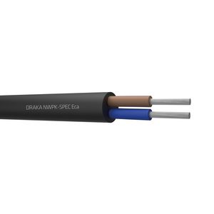 Haspel a 1000m. zware neopreen kabel NWPK-spec Eca bk# 2x1mm² (blauw-bruin)