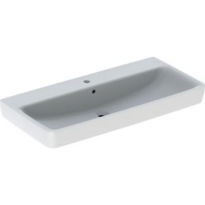 Renova Plan wastafel 100x48cm + kraangat + overloop wit