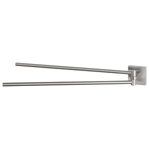 Dubbele handdoekhouder draaibaar geborsteld42cm MEZZO
