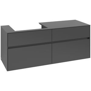 Wastafelonderkast Collaro 1400x548x500mm Graphite C08500VR