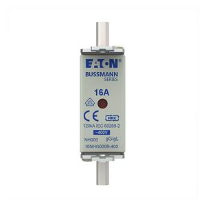 Zekering laagsp. 16A AC 400V NH000 gL/gG dubbele mel VVE=3