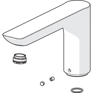 Baduitloop voor badrandmengkraan sprong 180mm chroom