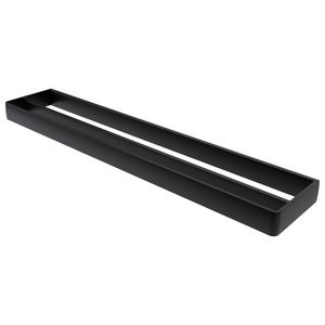 Dubbele handdoekhouder zwart aluminium 60cm ALINE