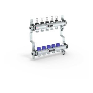 Verdeler HKV-D 5-groeps Easyflow RVS MFI min/max incl. debietmeters