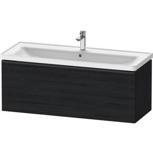 D-Neo Wastafelonderbouw 125cm 1x la eiken mat zwart greep diamantzwart