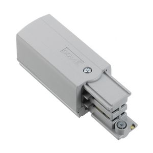 Spanningsrail 3-fase connector invoer grijs RAL7040 Rechts