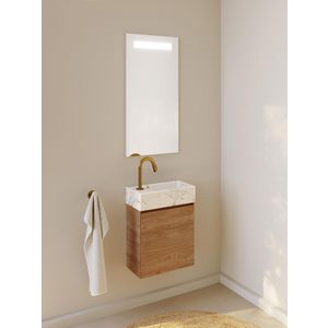 TAB Marm white Tiny Left+BC SPR-UP_20 Caramel Oak