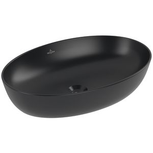 Opzetwastafel Artis 610x410mm ovaa Pure Black zonder overloop CeramicPlus