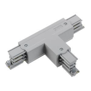 Spanningsrail 3-fase T connector grijs RAL7040 Links