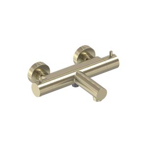 Badthermostaat hoh 150mm geborsteld  mat goud PVD incl. s-koppelingen MAY