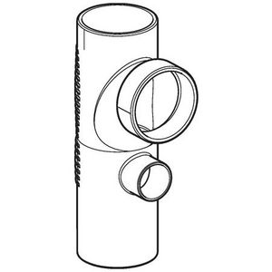 T-stuk verlopend dubbel 88,5° 110x110x56mm (in 1 lijn) polyethyleen (PE) Silent-db20 geluidsarm