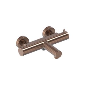 Badthermostaat hoh 150mm geborsteld  mat koper PVD incl. s-koppelingen MAY