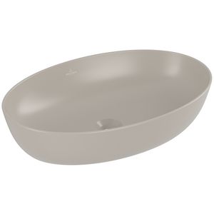 Opzetwastafel Artis 610x410mm ovaal Almond zonder overloop CeramicPlus