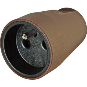 Contrastekker PA kunstsstof bruin VVE=10