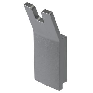 Dubbele haak grijs aluminium ALINE