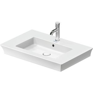 White Tulip #236375 wastafel wit 750mm met kraangat