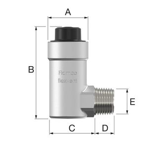 Automatische ontluchter Flexvent 1/2"bt. ha
