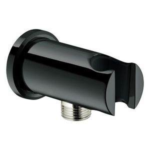 Rainshower Wandaansluitbocht Met Houder Rond, Hard Graphite