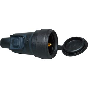 Contrastekker RA rubber deksel vergrendeling IP44 zw. VVE=5