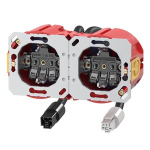 Wandcontactdoos DL dubbel vv Attema BW en Wago Rond