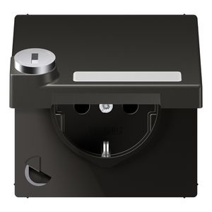 Wandcontactdoos ant.klapdeksel tekstvenst.&slot LS