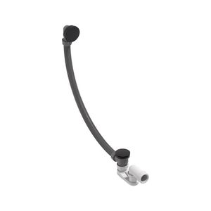Badoverloopcombinatie 1.1/2" mat zwart PED MAY