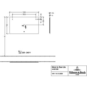 Spiegel More to See Lite 1300 x 750 x 24 mm A4591300