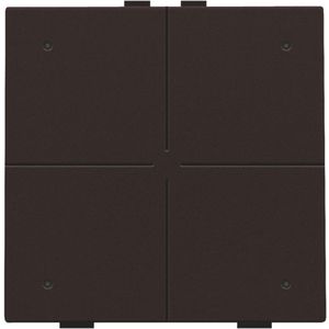 4-voudig drukknop met led Home Control dark brown