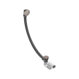 Badoverloopcombinatie 1.1/2" geborsteld  nickel PVD MAY