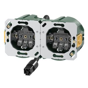 Wandcontactdoos dubbel vv Attema halogeenvrij en Wago Rond0