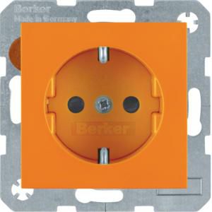 Wandcontactdoos RA schroef berker S.1/B.3/B.7 oranje glans