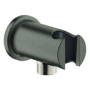 Rainshower Wandaans. m. Houder Rond Hard Graphite Gebr
