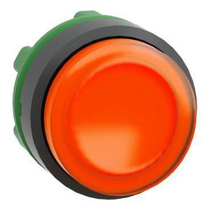 Kop drukknop Verlicht Verh. Terugv. 22mm LED Oranj
