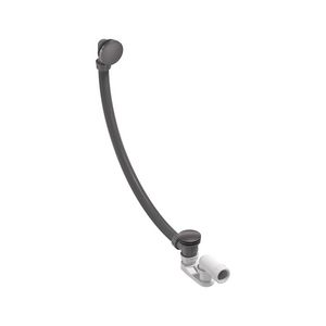 Badoverloopcombinatie 1.1/2" geborsteld  carbon black PVD MAY