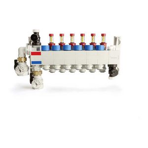 Vloerverwarmingsverdeler polyamide 7-groeps insteek 17mm RAUTHERM SPEED HKV-D P