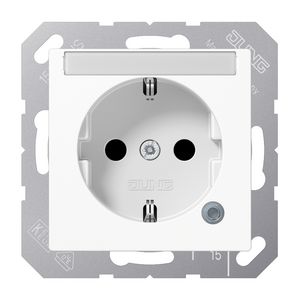 Wandcontactdoos a.wit slagv &tekstvast& contr.l. A500