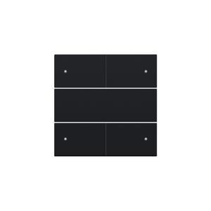 Afwerkingsset 4-voudige pot.vrij knop 24V Led black