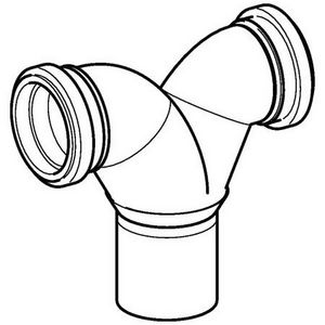 T-stuk stromend 90° 90mm polyethyleen (PE) Silent-db20 geluidsarm