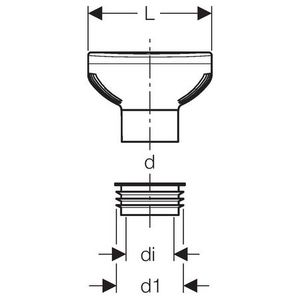 Polyethyleen (PE) beluchter afvoer GRB90 tbv 75-110mm