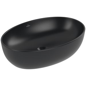 Opzetwastafel Artis 485x325mm Pure Black zonder overloop CeramicPlus