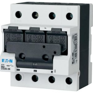 Veilighedenlastscheider D02 of D01, 63A, 3p 72mm, met hulpcontact, ook Eaton