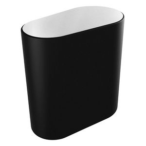 Toilet emmer geborsteld staal/zwart Style