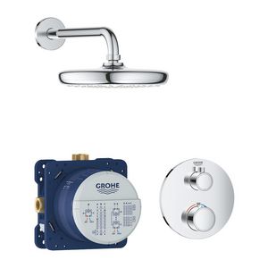 Grohth. inb. comfortset rond chroom incl. hoofddouche tempesta 210