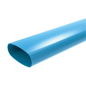 Lengte a 5mtr. kanaal ovaal 195x80mm PVC luchtverdeelsysteem VENTIZA blauw