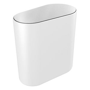 Toilet emmer geborsteld staal/wit Style