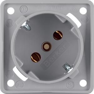 Wandcontactdoos RA diagonaal 45gr. schroef berker Integro gr
