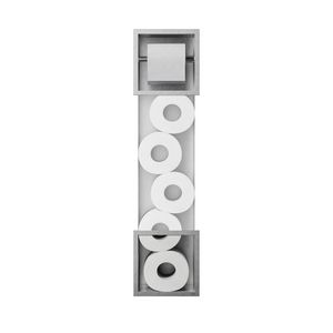 Closed CL5 inbouw closetrolhouder+reserveclosetrolhouder RVS voor 5 rollen
