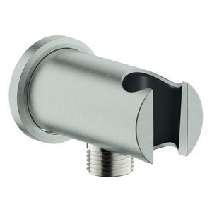 Rainshower Wandaansluitbocht Met Houder Rond, Supersteel